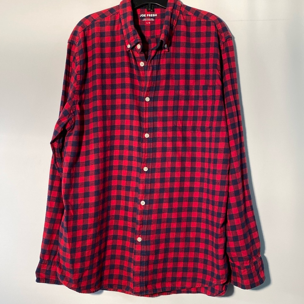 Joe Fresh - Men’s plaid flannel shirt. Size L